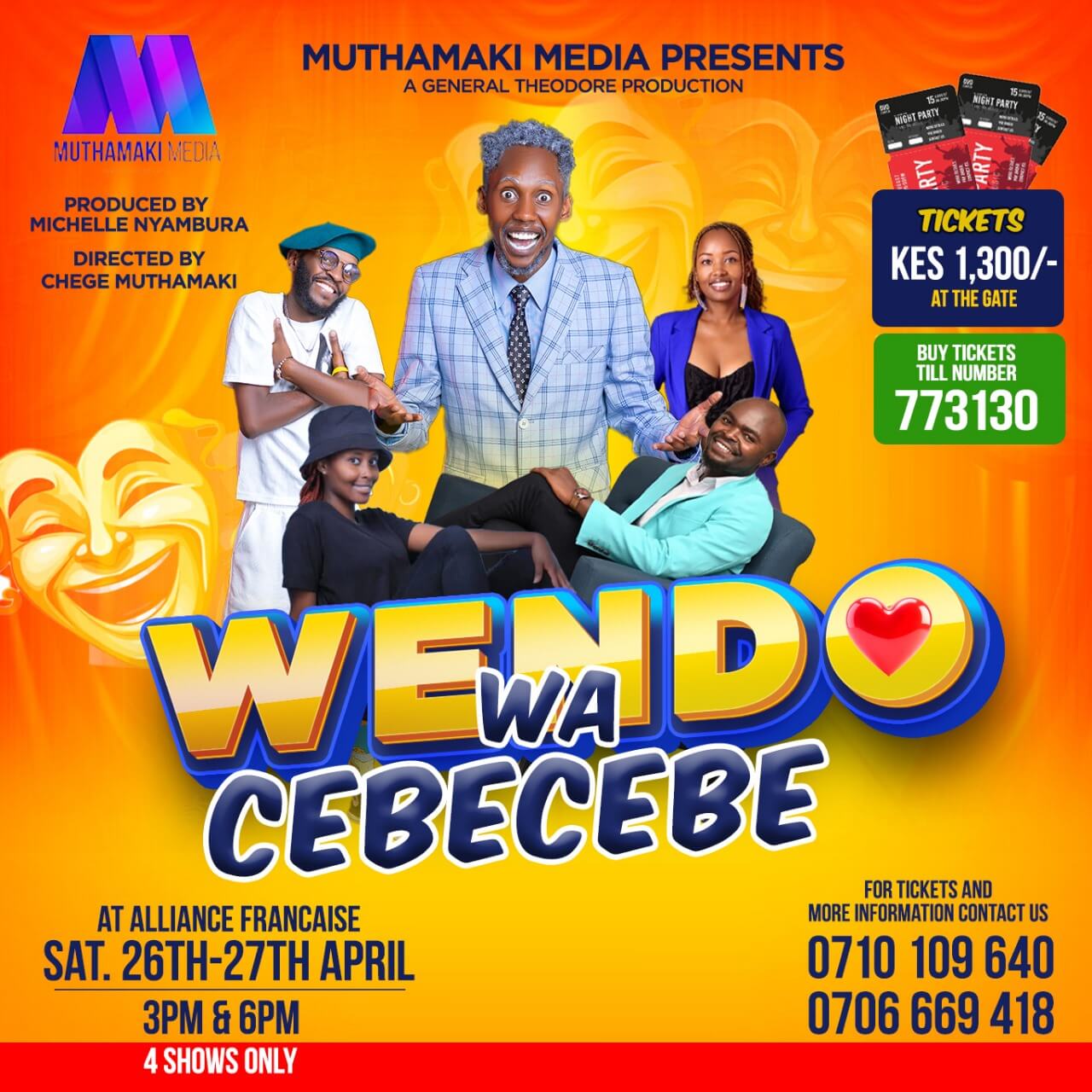 Theatre Show Poster of a hilarious Kikuyu comedy play to be stage at Alliance Francaise this April 2025